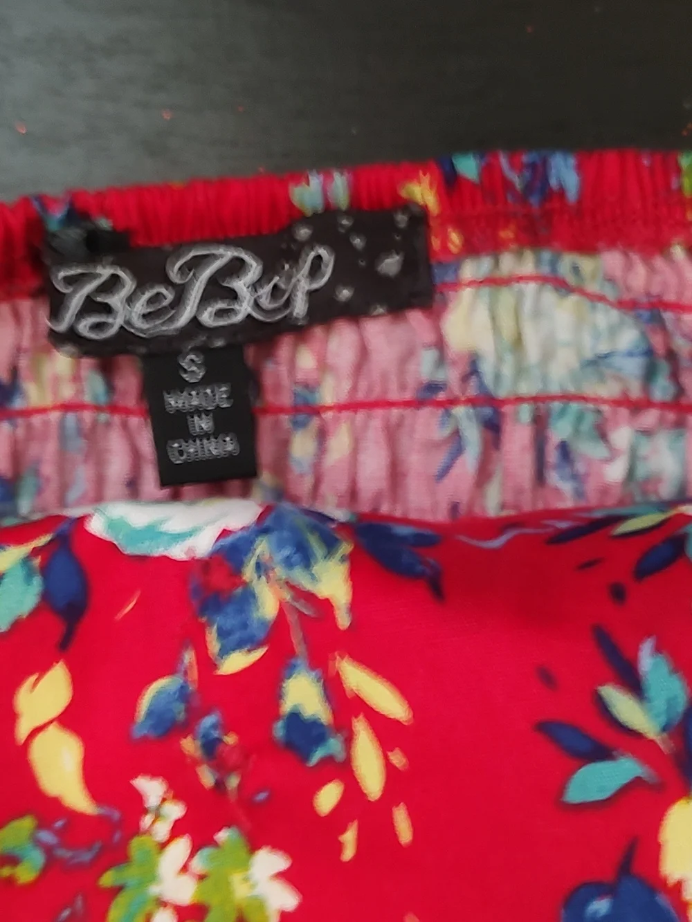 BeBop Red Floral Skater Skirt